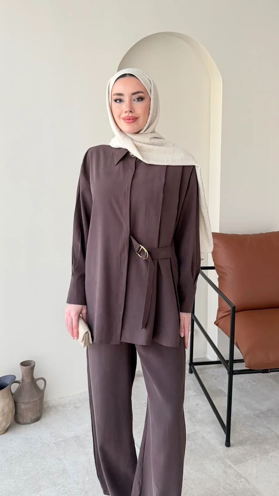 Rasha Modal Takım – Kahve, görsel 3