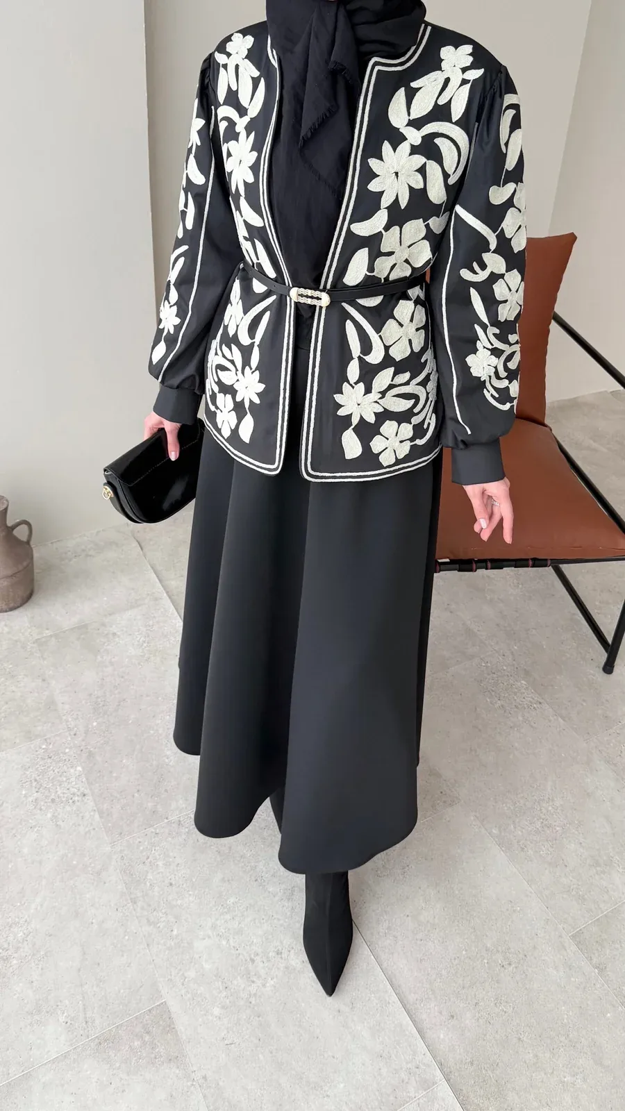 Quan Nakış Ceket – Siyah, görsel 7