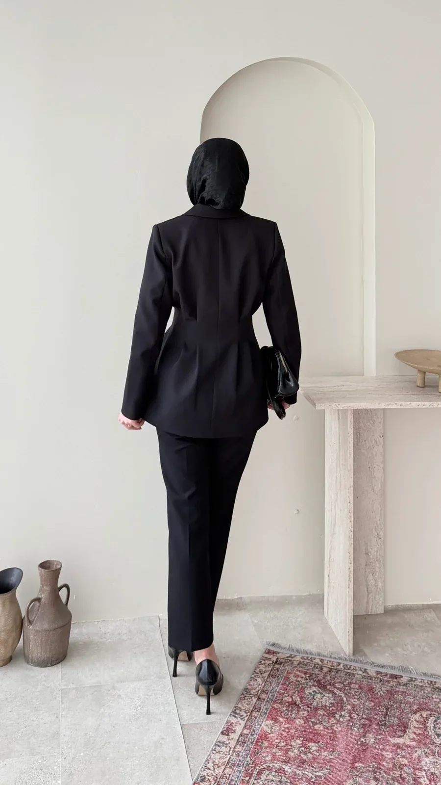 Polya Blazer Takım – Siyah, görsel 3