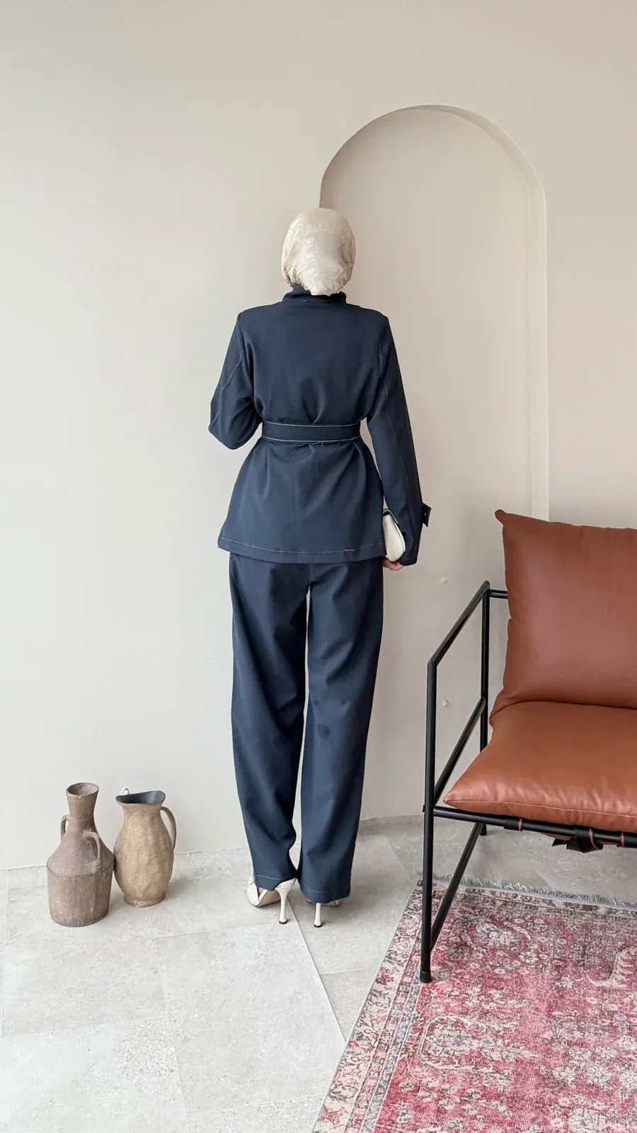 Miri Düğme Detaylı Takım – Lacivert, görsel 3