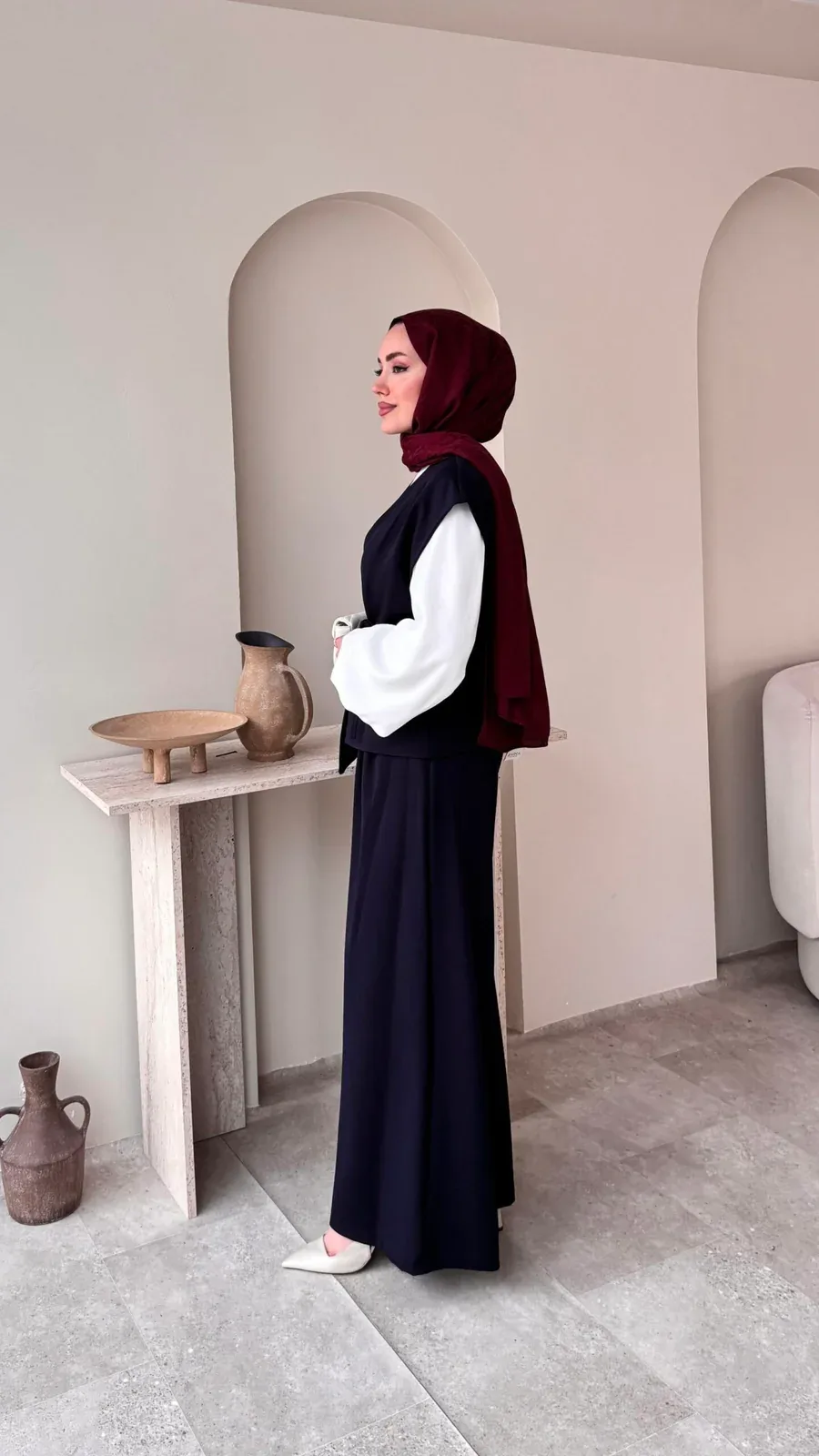 Calm Yelekli Takım – Lacivert, görsel 4