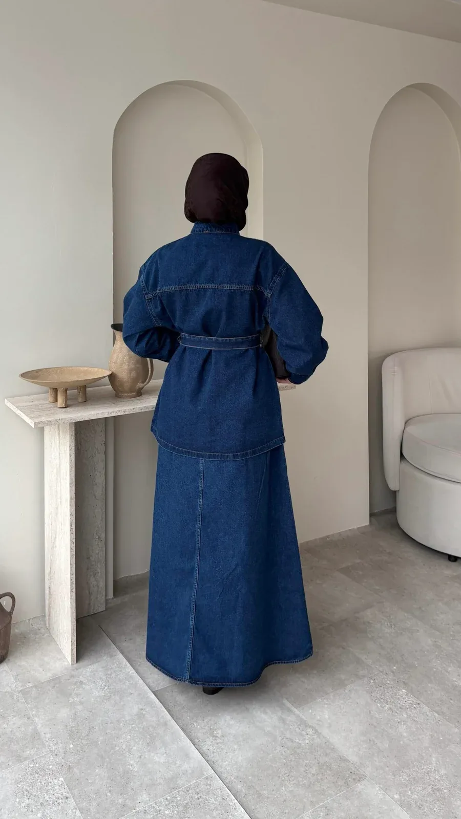 Aura Etekli Kot Takım – Lacivert, görsel 5