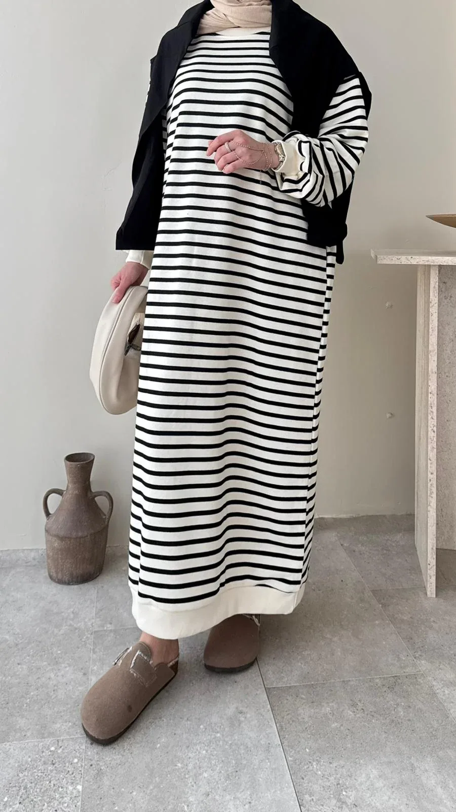 Misra Basic Elbise – Siyah, görsel 3