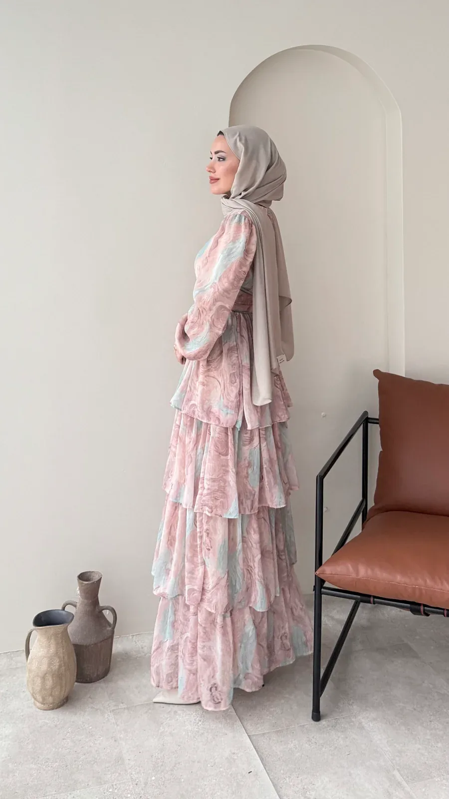 Viona Tasarım Elbise – Pembe, görsel 2
