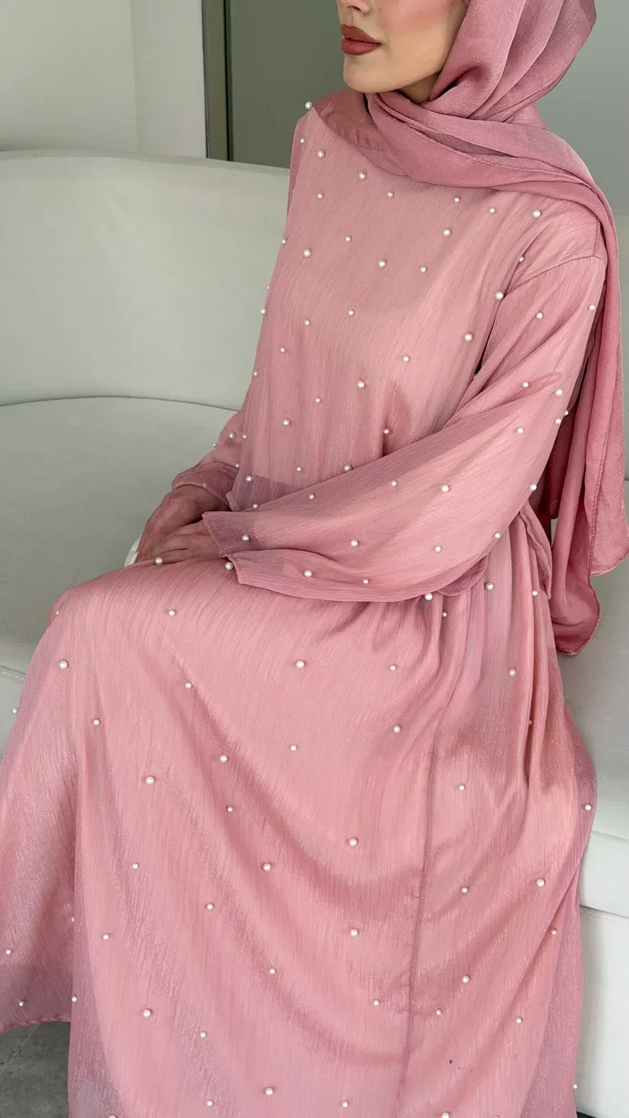 Balm İnci İşlemeli Takım – Pembe, görsel 6
