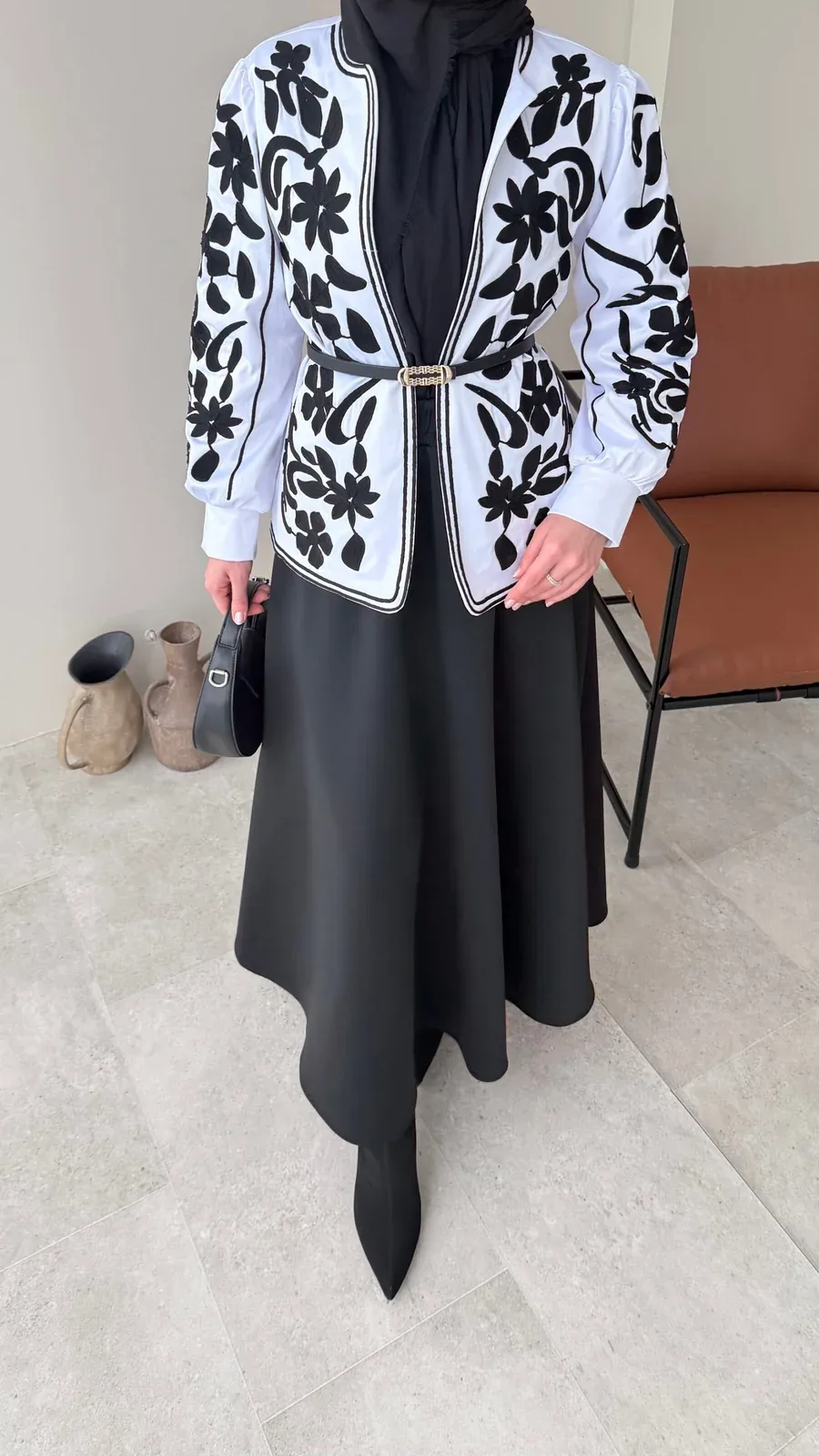 Quan Nakış Ceket – BEYAZ, görsel 2