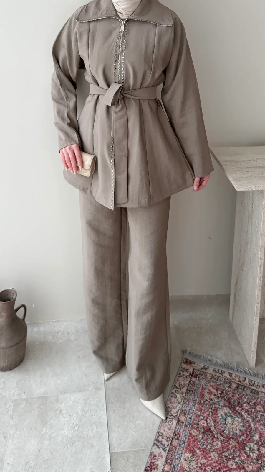 Mitra Taşlı Takım – Vizon, görsel 7