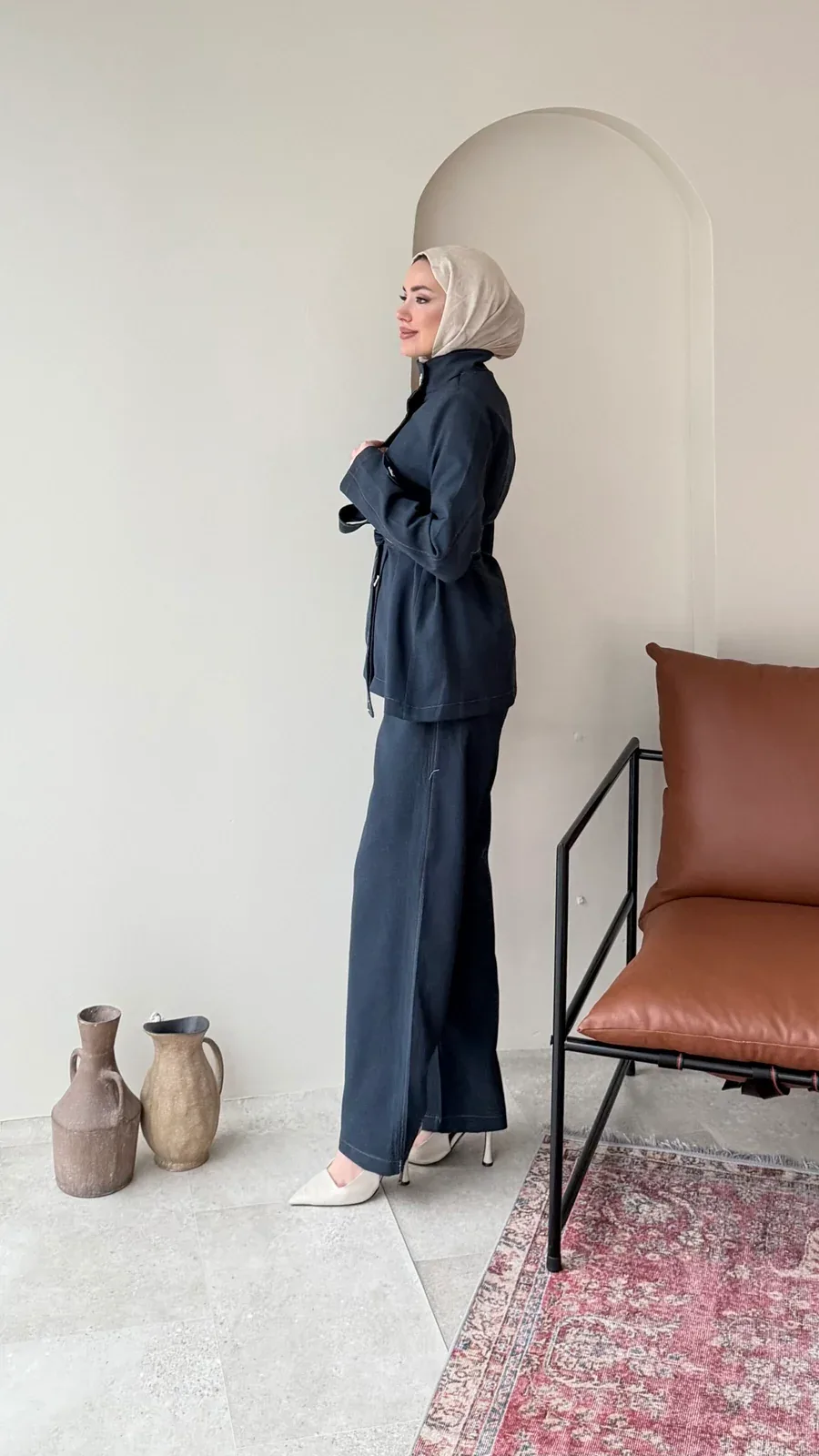 Miri Düğme Detaylı Takım – Lacivert, görsel 2