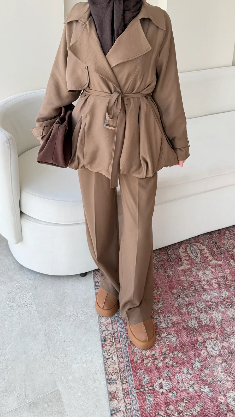 Sue Modal Trenç – Camel, görsel 5