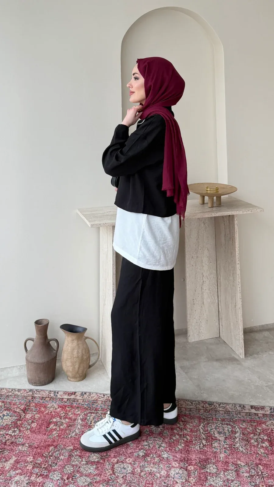 Mia Çilek Kumaş Takım – Siyah, görsel 2