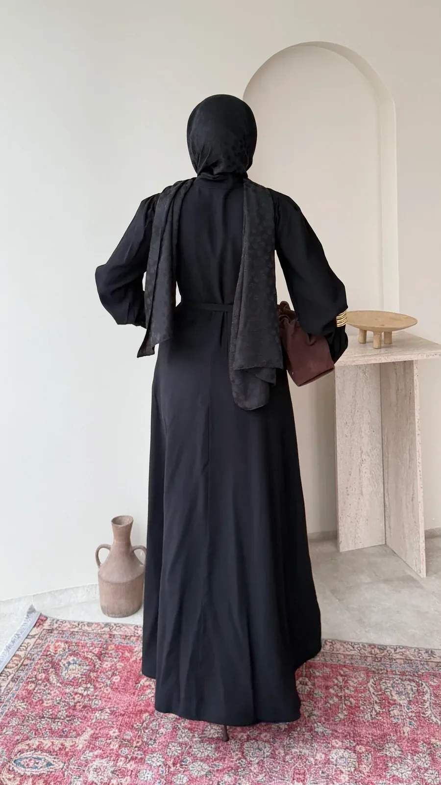 Flora Tensel Elbise – Siyah, görsel 3