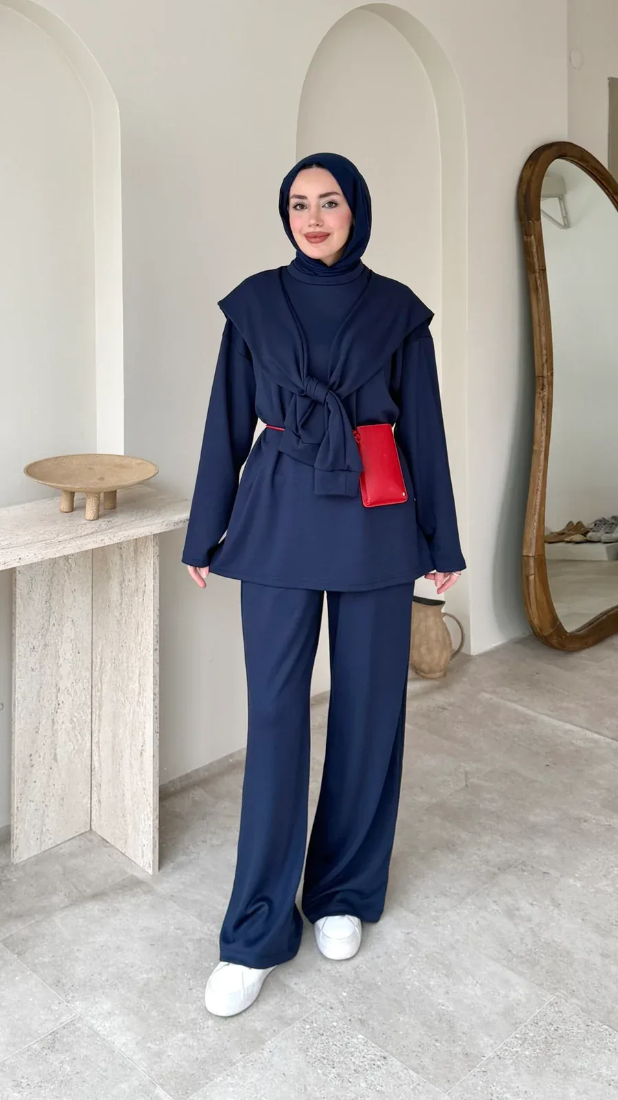 Liza Bağlamalı Oyşo Takım – Lacivert, görsel 1
