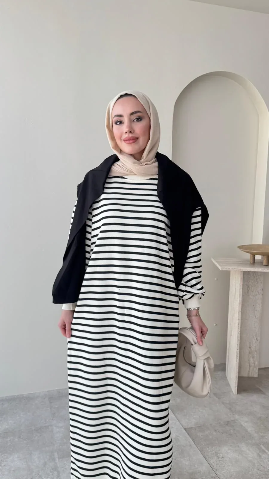 Misra Basic Elbise – Siyah, görsel 5
