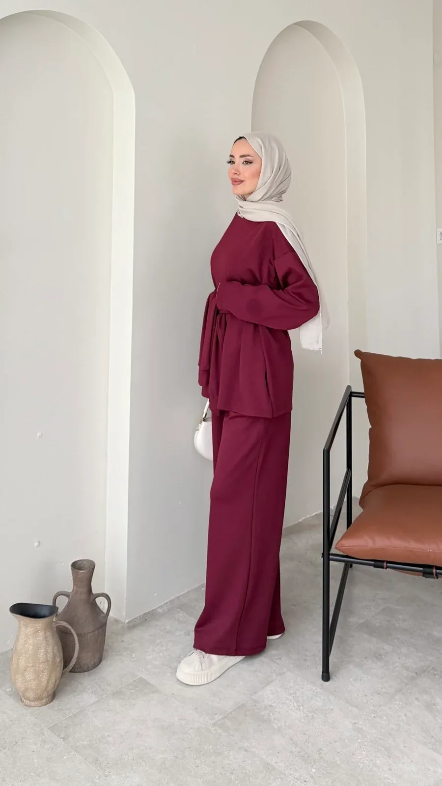 Liza Bağlamalı Oyşo Takım – Bordo, görsel 2