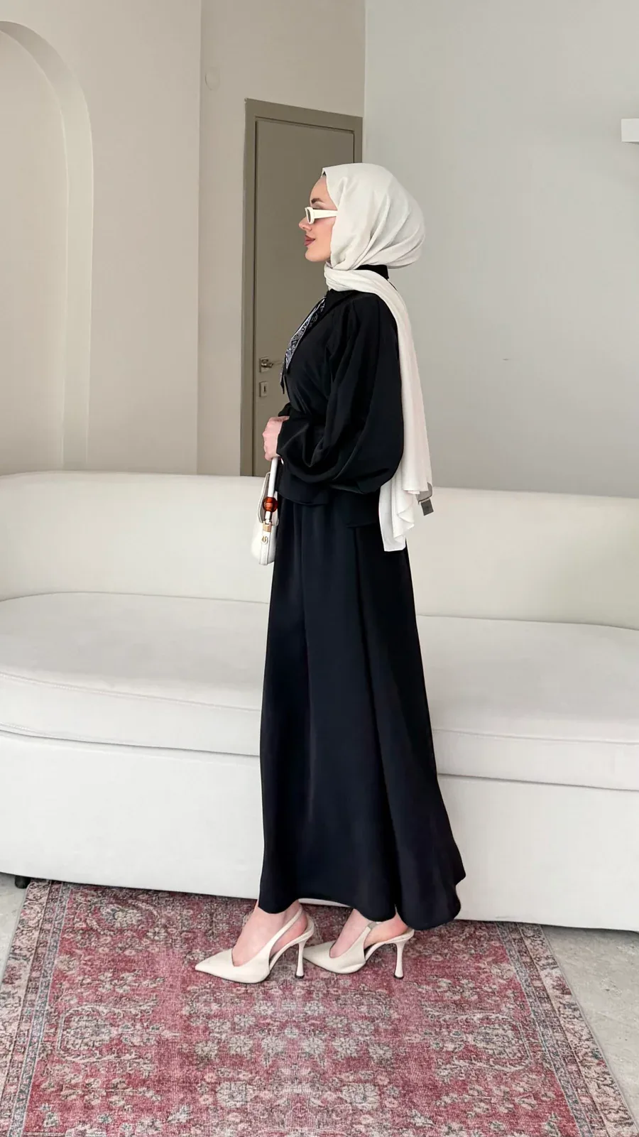 Sibil Fularlı Takım – Lacivert, görsel 5