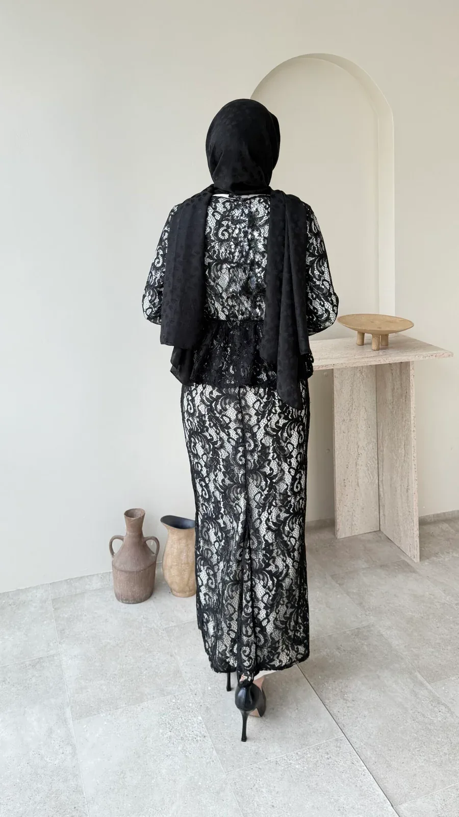 More Dantel Elbise – Siyah, görsel 3