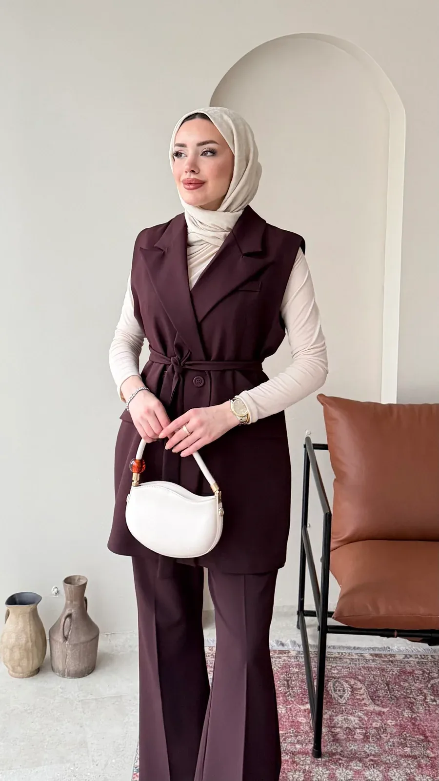 Penta Blazer Yelekli Takım – Mürdüm, görsel 5