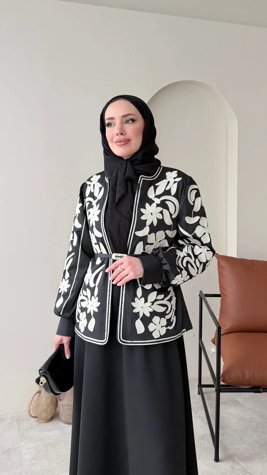 Quan Nakış Ceket – Siyah, görsel 1