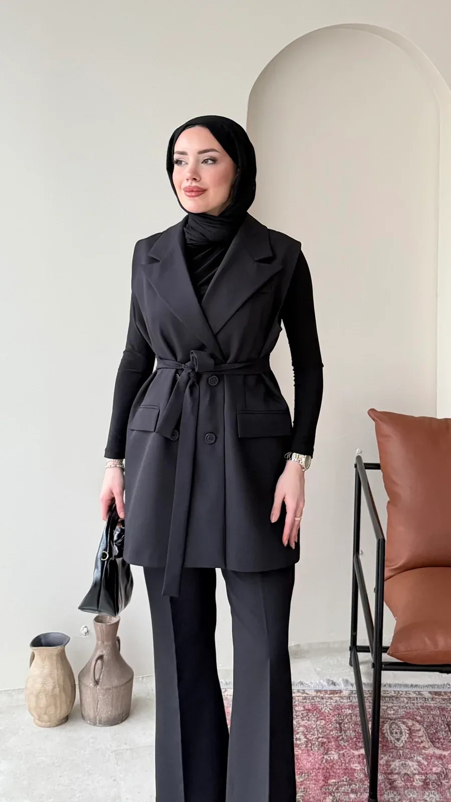 Penta Blazer Yelekli Takım – Siyah, görsel 5