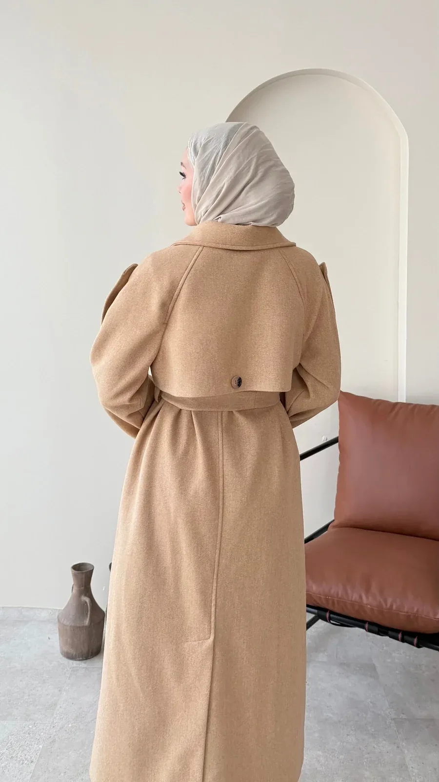 Bera Premium Kaşe Kaban – CAMEL, görsel 7