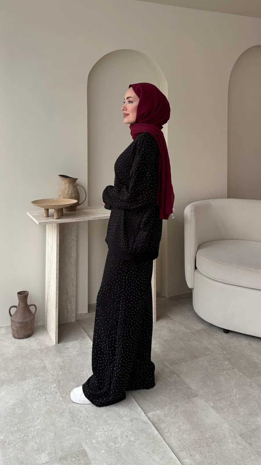 Glow Taşlı Takım – Siyah, görsel 3