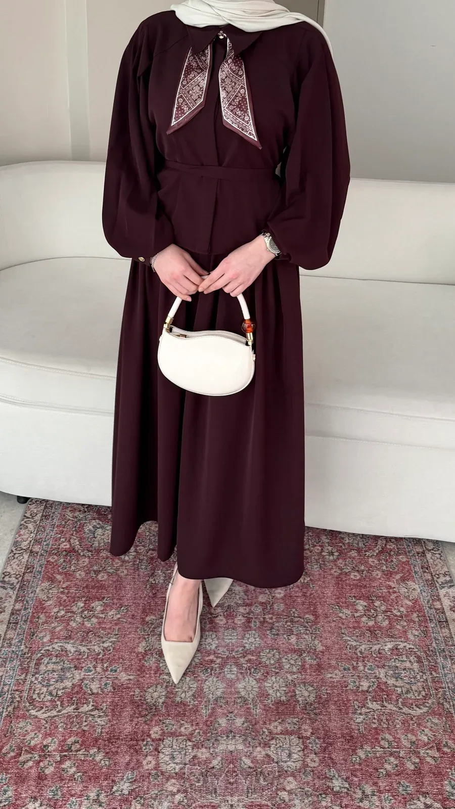 Sibil Fularlı Takım – Mürdüm, görsel 3