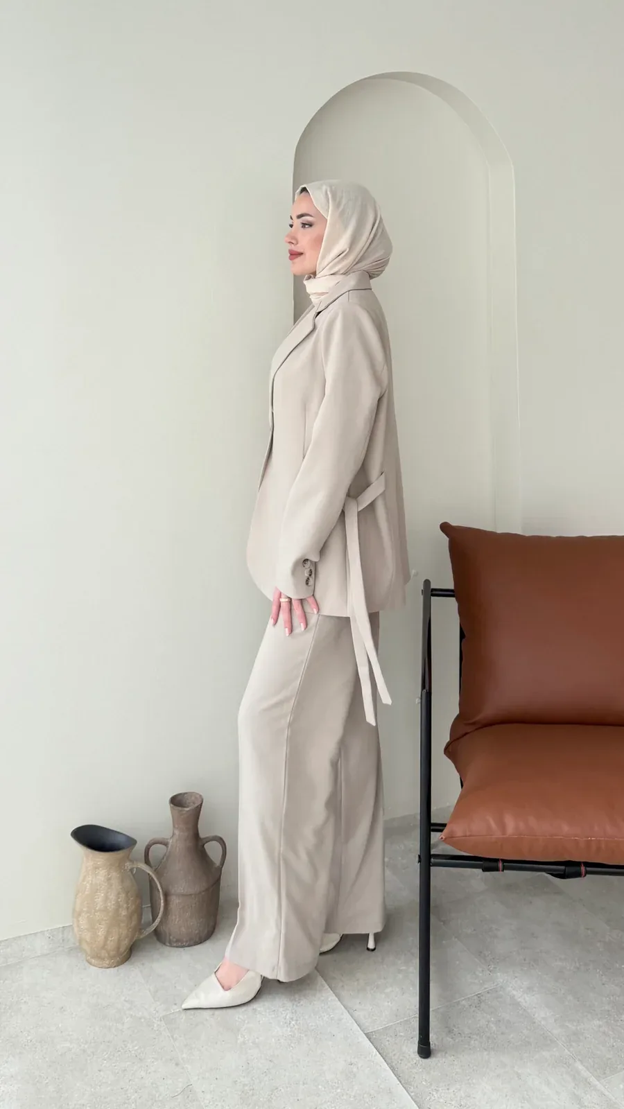 Belin Blazer Takım – Taş, görsel 2