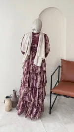 Viona Tasarım Elbise – Mürdüm, görsel 3