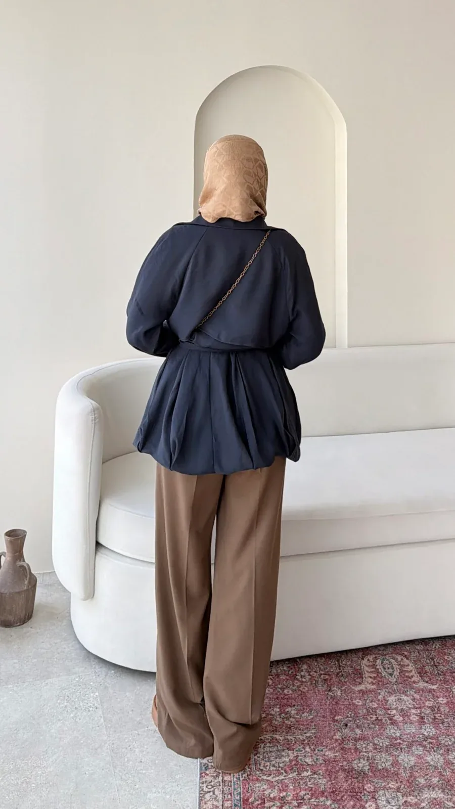 Sue Modal Trenç – Lacivert, görsel 7
