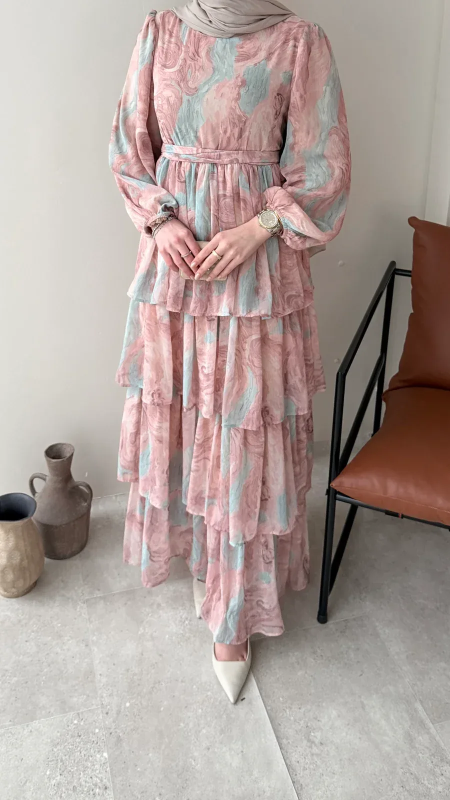 Viona Tasarım Elbise – Pembe, görsel 7