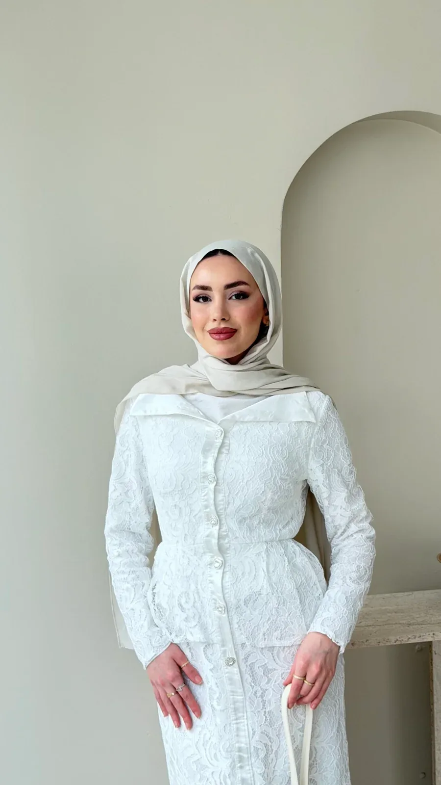 More Dantel Elbise – Beyaz, görsel 4