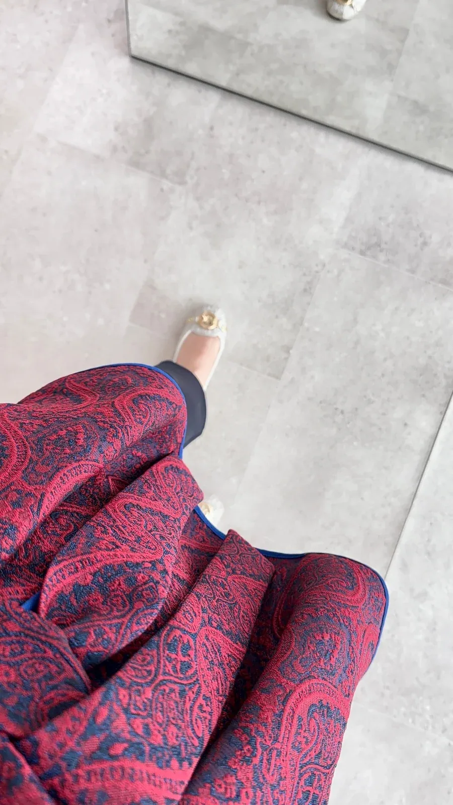 Etro Kuşaklı Kimono – Bordo, görsel 8