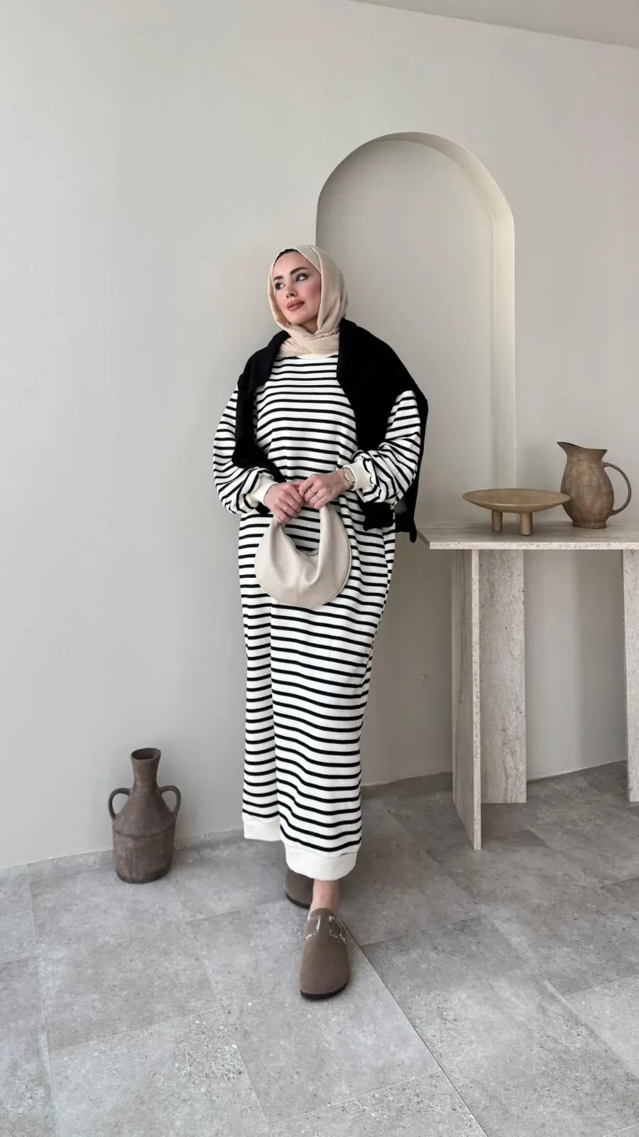 Misra Basic Elbise – Siyah, görsel 6