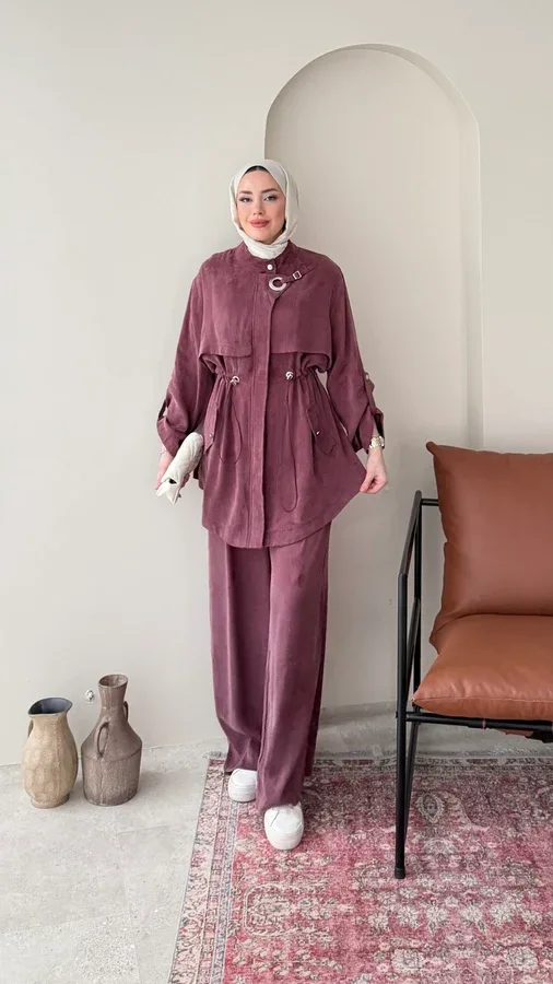 YÂDE İPEKSİ QUPRA TAKIM – MÜRDÜM