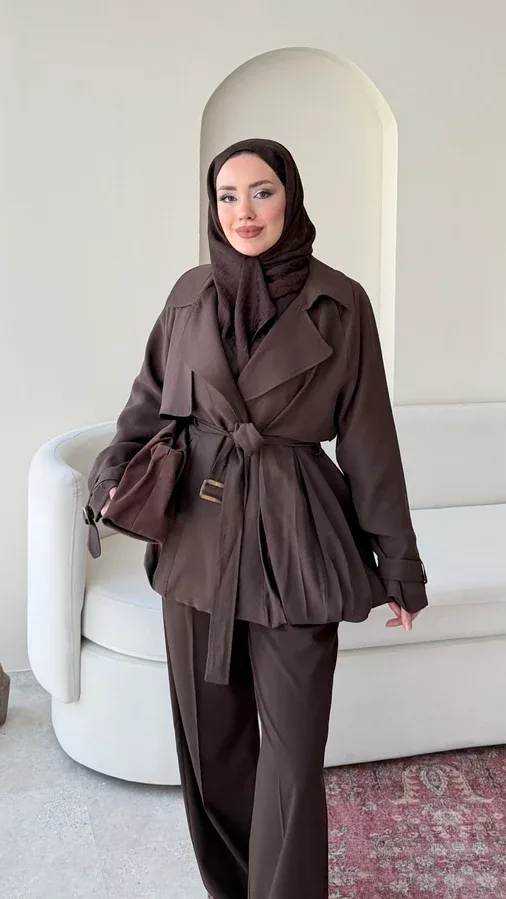 SUE MODAL TRENÇ – KAHVE