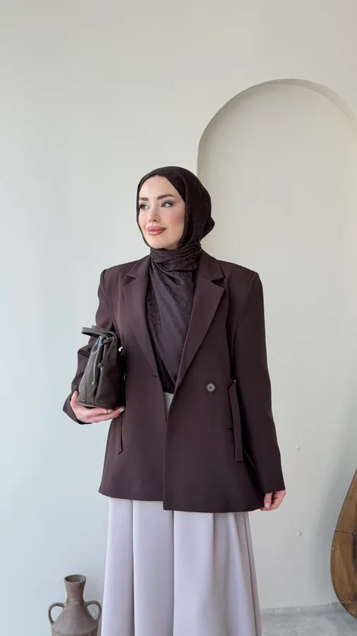 LİSA BLAZER CEKET – ACI KAHVE
